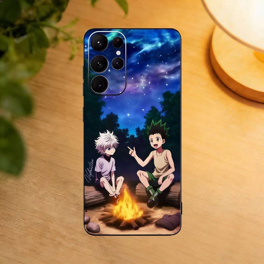 Gon & Killua Hunter X Hunter phone Case For Samsung S25,24,21,22,23,30,Ultra,20,Plus,Fe,Lite,Note Soft Black Cover