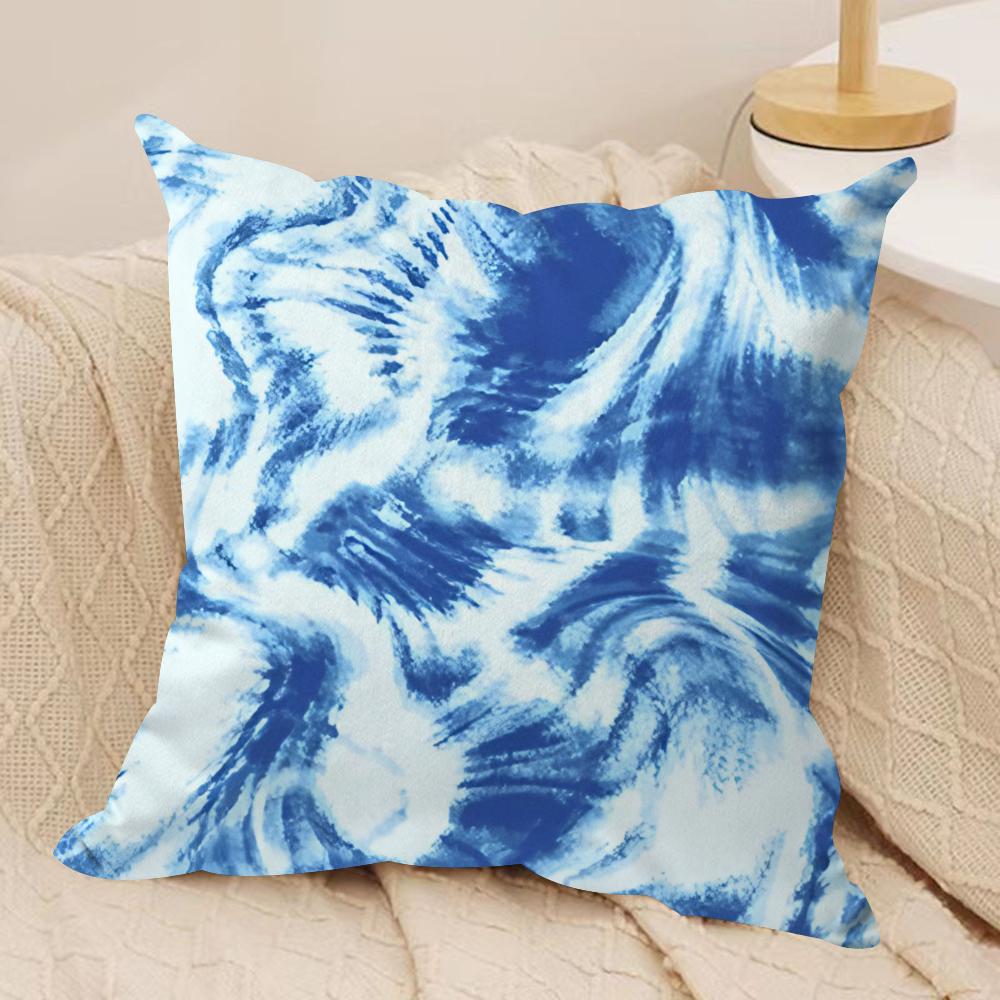 Marble pattern Cushion Cover Short plush Doublesided Print Square Throw Pillow Covers Sofa Home Cushion Decor