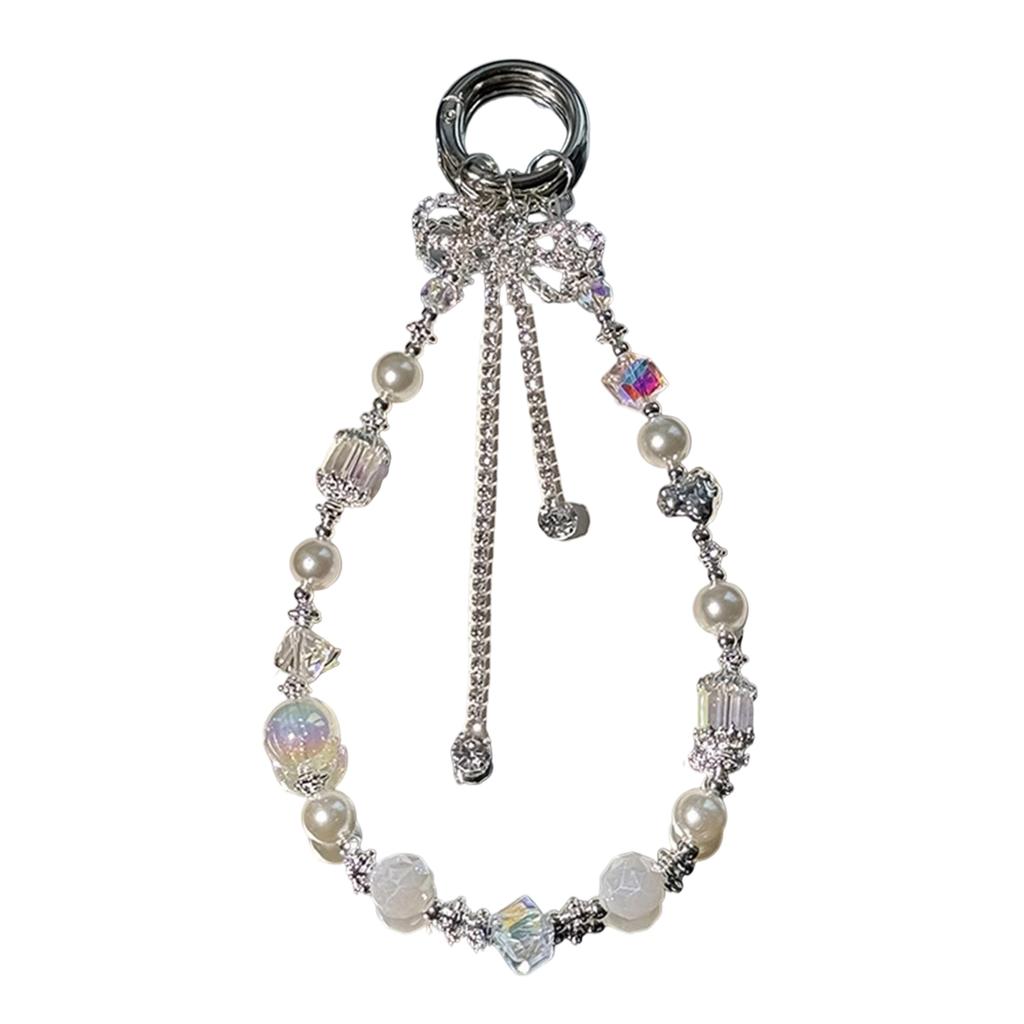 Beaded Camera Phone Strap with Cuteness Butterfly Digital Charm Fashionable Phone Accessory for Phones and Bags