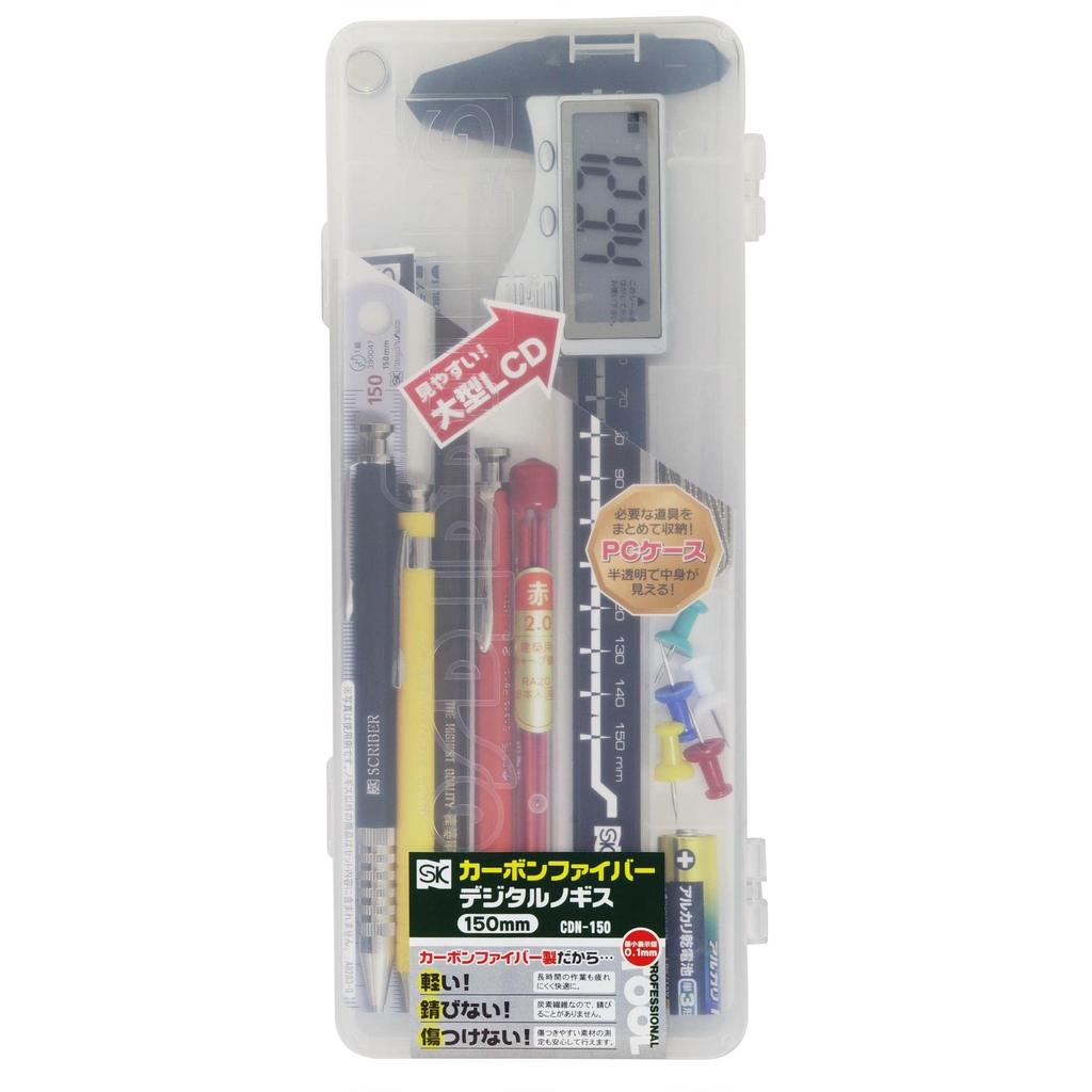 Niigataseiki SK Carbon Fiber Digital Caliper 150mm with Depth Bar CDN-150