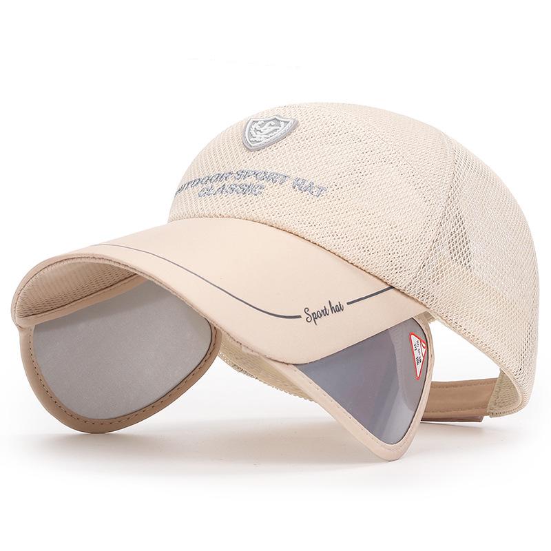 Унисекс летняя сетчатая кепка с удлиненным телескопическим козырьком для защиты от солнца на открытом воздухе