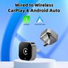 Адаптер 2 в 1 с проводного на беспроводной CarPlay Android Auto для штатной автомобильной магнитолы с USB Plug and Play Bluetooth Автоподключением