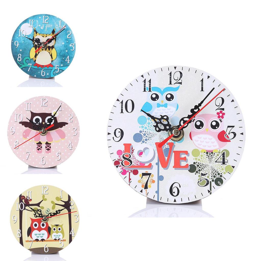 Очаровательные настенные часы с мультяшным изображением совы, белки и дерева для дома, детской комнаты, декора
