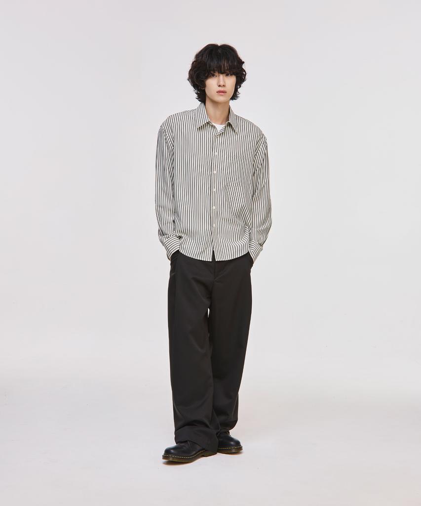 SIGNATURE Daily Regular Striped Pocket Shirt [White]