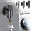 Multi-function G1/2 Faucet Brass One Into Two Out Dual Control Washing Machine Tap Three-way Toilet Triangle Valve