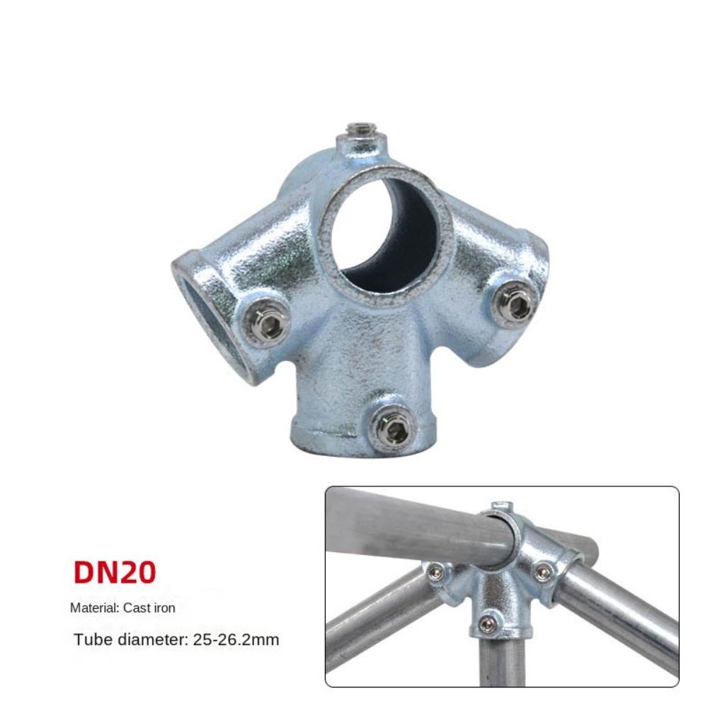 1\2''/3\4" Frame Fasteners Aluminum Alloy Steel Circular Pipe Connector Steel Tube Shelf