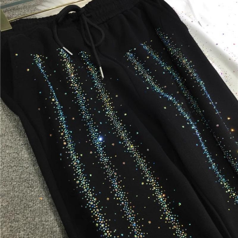 Большие размеры женские спортивные штаны Drill Sweatpants Plus флисовые утолщенные с высокой талией утягивающие спортивные штаны