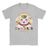 Мужские футболки Nyanko Sensei Neko Natsumes Book Of Friends Аниме Чистый хлопок Винтажная футболка Подарок на день рождения Футболки
