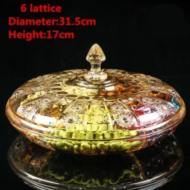 Фруктовая ваза для сухих конфет, сахар, закуски, орехи, арахис, консервная банка, коробка с крышкой, пластиковый поднос для безделушек, прозрачная акриловая тарелка