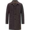 EMZ Erdos Men's Mid-Length Wool Coat with Cashmere Lining