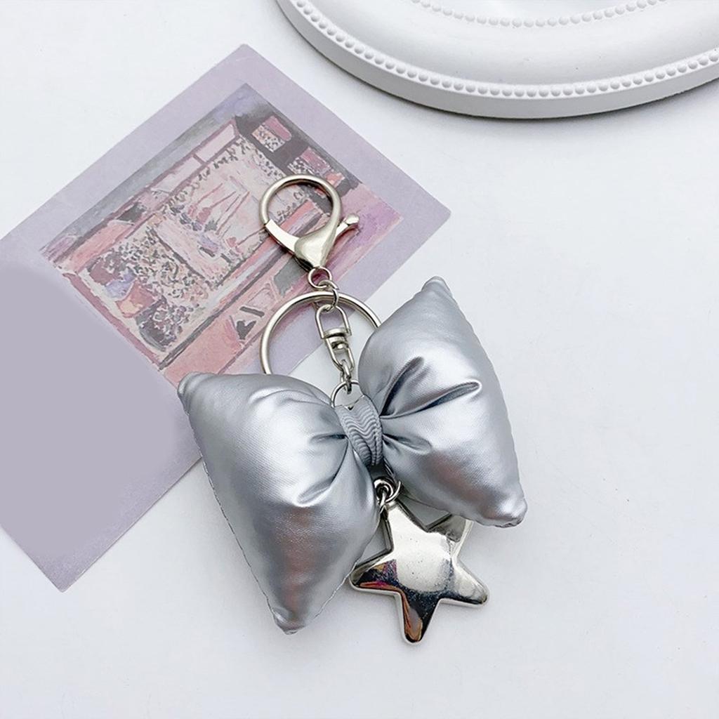 Cute Bowknot Heart Star Keychain Pendant Bag Phone Pendant Women Backpack Handbag Charm Lovely Hanging Decoration