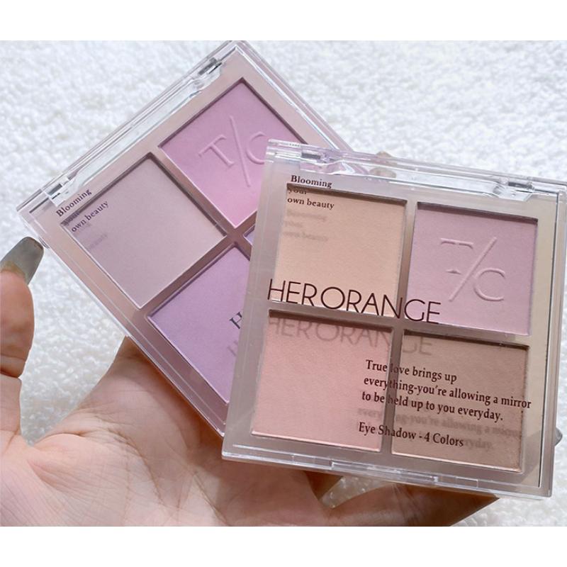 HER ORANGE Four Colors Blush Swell Blush Purple Blush Blue Matte Natural Nude Makeup Warm Color Peach Apricot Blush