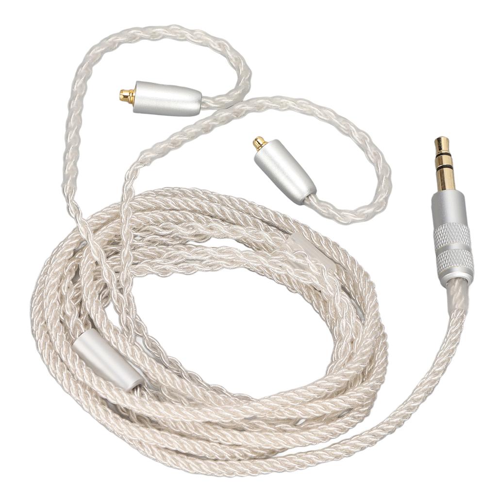 MMCX Headphone Cable 8 Strands Silver Plated Copper Headphone Upgrade Cable for SE215 SE315 SE425 SE535 SE846 TK200 T100