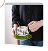 Роскошный керамический набор: кофейная чашка и блюдце - Элегантная подарочная коробка
