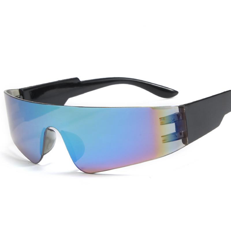 Rimless Women Fashion Luxury Brand Designer Sun Glasses One Piece Large Frame Sunglasses Outdoor Sports Cycling Glasses