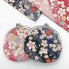 Kyosuke Japan-made clasp wallet pouch cotton 100 flower approximately 1211.5cm coin purse case 3.3 sun Kanoko cherry blossom pink
