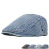 Denim Beret Men Women British Cap Forward Cap Newsboy Hat Driver Ivy Hat Gatsby Painters Hats Peaked Cap