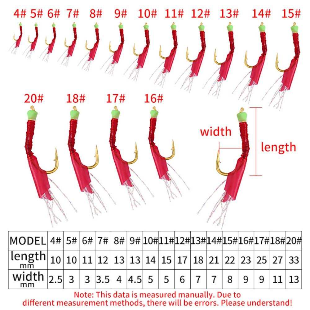 6pcs Rubber Fishing Hooks Wobbler Lure Bait Tackle Bionic String Hook  for Sea/Freshwater Fishing