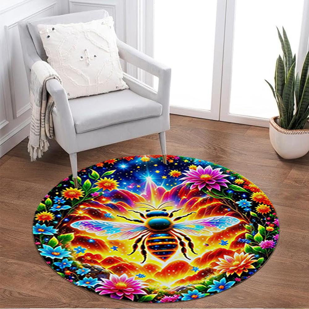 1pc home carpet bee and flowers design for office decor gift living room bedroom non slip carpet