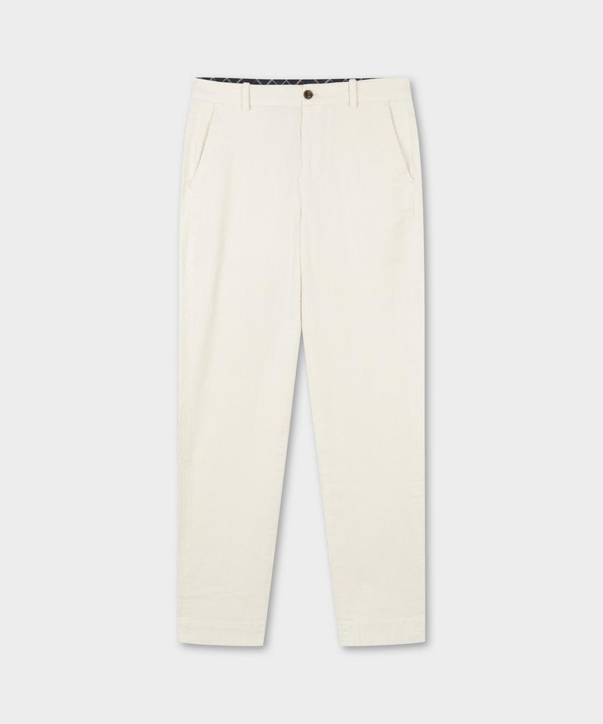 Брюки из вельвета с эластаном BROOKS BROTHERS, узкий крой, 8 нитей (слоновая кость) (Bbpcmnf403)