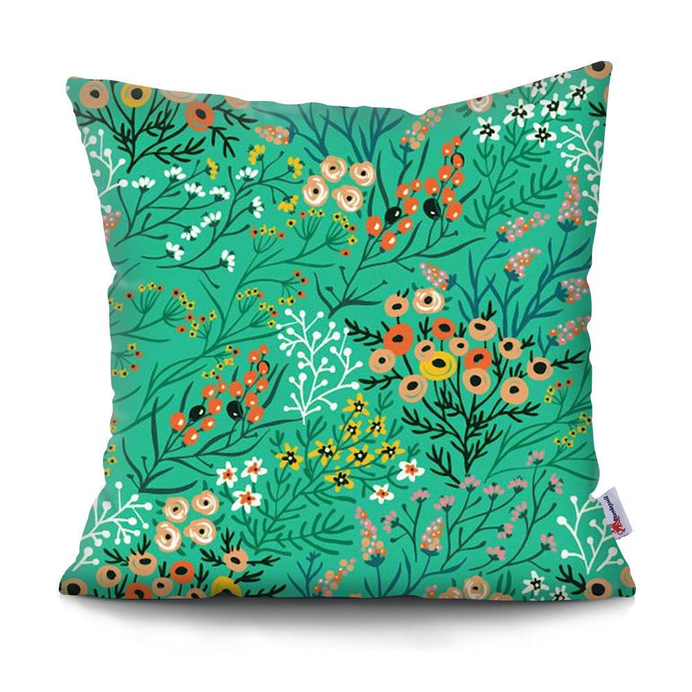 Plant and Fruit Printed Pattern Cushion Cover for Home Living Room Sofa Bedroom Decoration Waist Cushion Pillowcase
