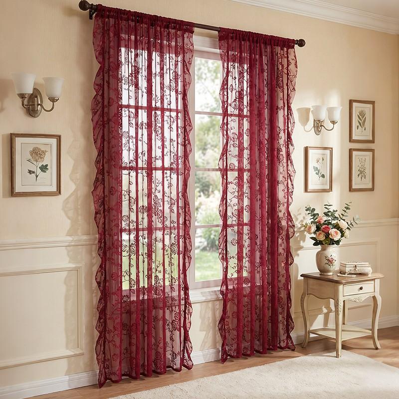French Lace Sheer Curtain Bedroom Living Room Balcony 2026 Season