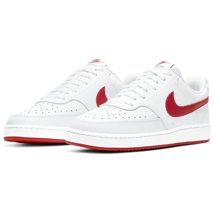 Nike Court Vision Low White University Красные мужские кроссовки CD5463-102