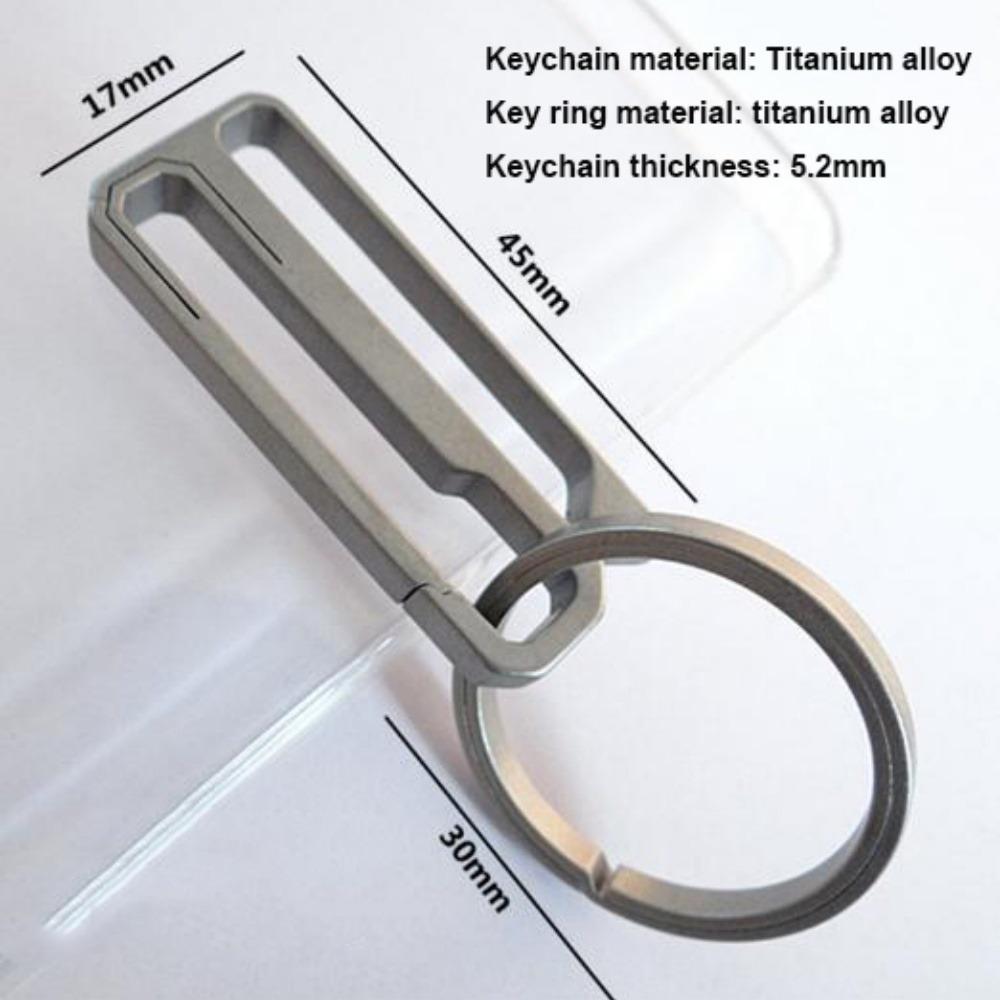 Lightweight Titanium Alloy Key Ring Quick Draw Multifunction Outdoor Belt Clip Keychain Grey Hanging Webbing Buckle