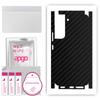apgo Protective Skin Sticker for the Back+sides Compatible with Samsung Galaxy S22, Full Wrap Film, Foil, Vinyl - Pattern Carbon Black