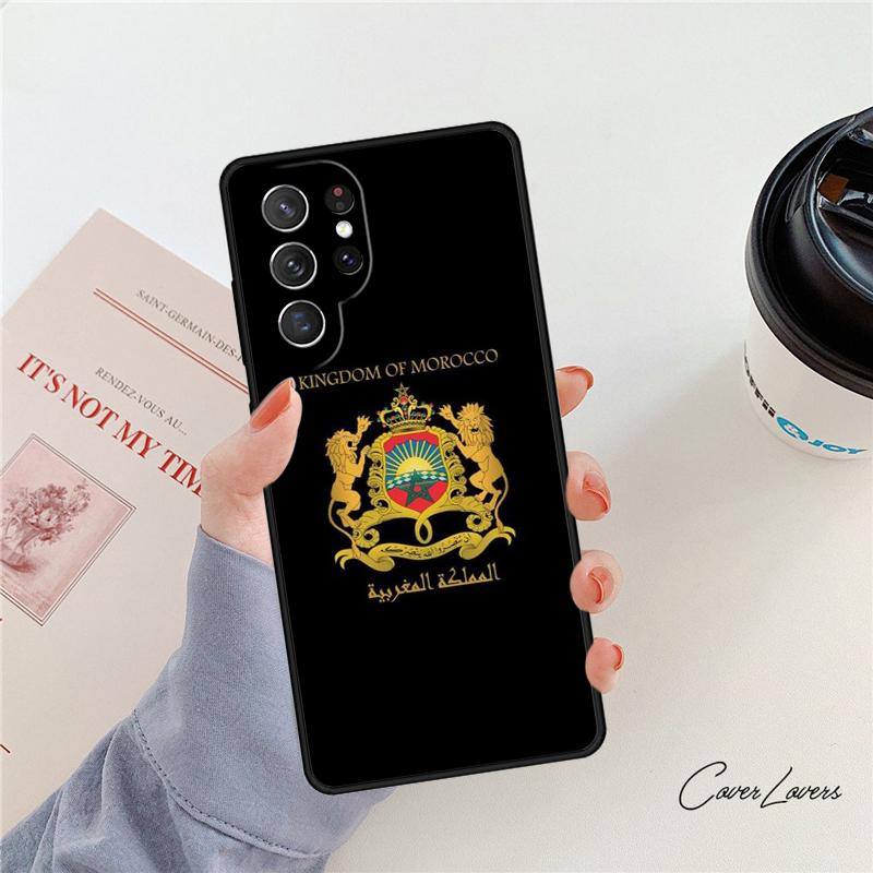 Чехол для телефона с символом герба флага Марокко Для Samsung Galaxy S24 S25 S23 S22 Ultra Note 10 20 Plus S20 S21 FE