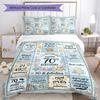 Vintage Celebration 3‑Piece Bedding Set,Soft Breathable Duvet Cover & 21 Pillowcases,Multi‑Purpose for Bedroom Dorm Guest Room,Great Festival Birthday