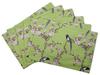 S4Sassy Green Blossom & Paradise Whydah Bird Printed Моющиеся коврики для обеденного стола Двусторонняя салфетка-16 x 18 дюймов-6