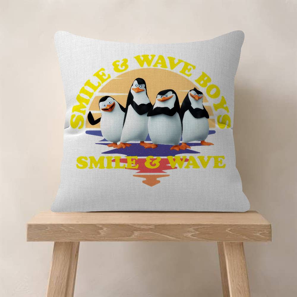 Classic Anime The PPenguins Of MMadagascar Pillow Cover Design cushion Cover decor Holiday Decorati