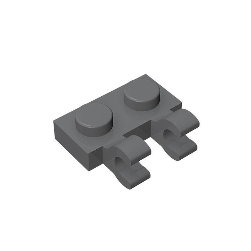 non-toxic 10PCS Parts 60470 Plate Special 1 x 2 with Clips Horizontal Compatible Bricks DIY Building Block Particle Kid Brain Toy Gif