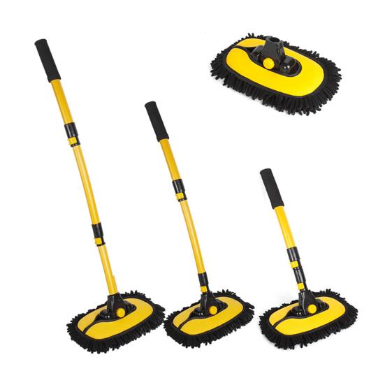 15° Изогнутая щетка для мытья автомобиля с длинной ручкой Микрофибровая швабра для мытья автомобиля без царапин с удлинителем