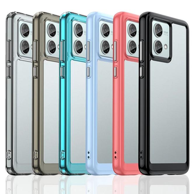 Цветной чехол из ТПУ для Motorola G75 G55 G35 G85 E14 G04S G14 G24 G34 G54 G84 защитный чехол противоударный прозрачный корпус корпуса Funda