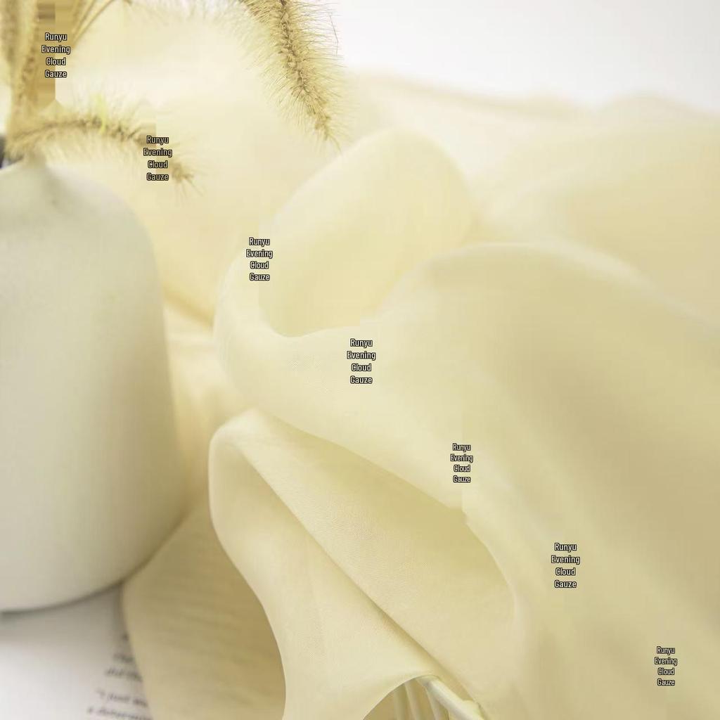 In Stock Twilight Cloud Mist Gauze Organza: Lightweight, Flowing, Slightly Wrinkled, Skin-Friendly, Cool Fabric for Apparel