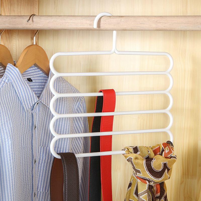 Многофункциональная пятислойная вешалка для брюк, бытовой шкаф для хранения, сушильная вешалка, складная термоусадочная вращающаяся вешалка