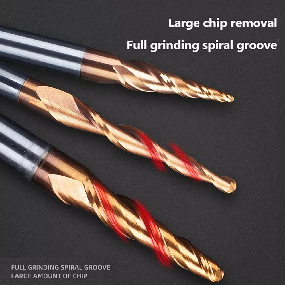 Solid Carbide CNC Carving Bit Spiral Engraving Router Bits CNC 3D Carving Bits Endmill  Woodworking