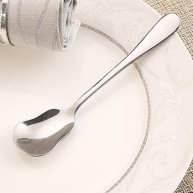 Нержавеющая сталь, круглая ложка с большой головкой, чистая, красная, золотистая, для ужина, с длинной ручкой, десертные ложки для перемешивания, кухонные аксессуары, гаджеты