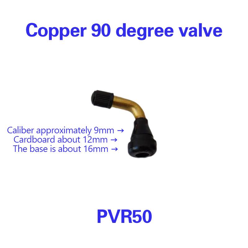 2Pcs Tire Valve Stem Pvr70 Pvr60 Pvr50 Pvr40 Bent 45 Degree Angled Snap-In Rubber Base For Scooter Motorcycle Moped Atv