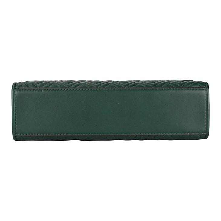 Tory Burch Fleming Quilted Suede Tassel Pendant Flap Woven Chain Leather Shoulder Bag Women Shoulder Bag Dark-Green 43833-318