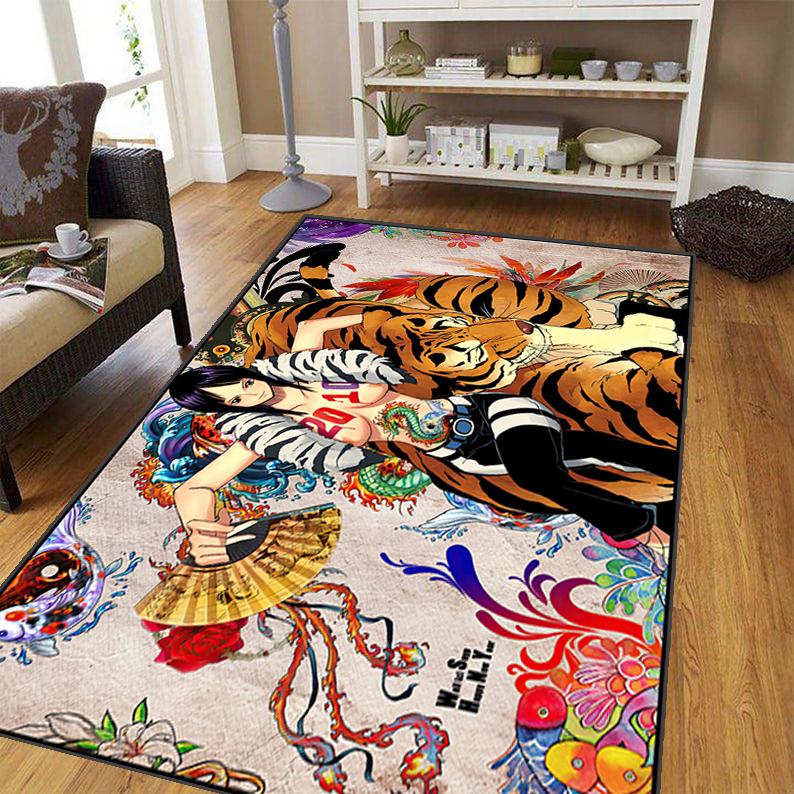 Ковер японского аниме для гостиной, мягкий фланелевой коврик для спальни, противоскользящий коврик для ванной комнаты, детский игровой коврик, большой коврик для самолета