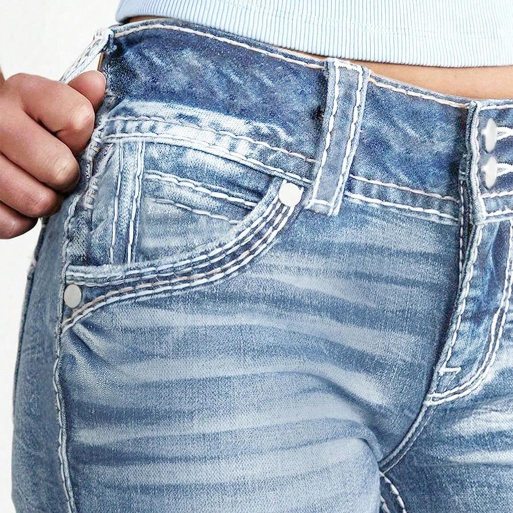 Женские однотонные повседневные модные брюки, однотонные универсальные джинсы облегающего кроя