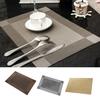 Fashion PVC Rectangle Placemat Heat Insulated Bowl Dish Mat Dining Table Decor