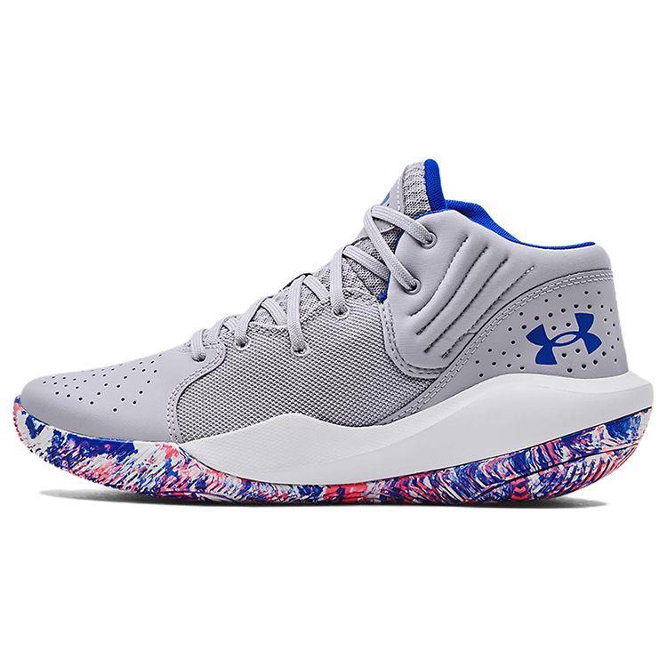 Under Armour Jet 21 Round Head Comfortable Shock Absorption Slip Resistant Wear Resistant Mid Top Basketball Shoes Men Basketball Shoes 3024260-109