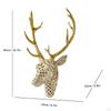 Deer Head Wall Mount Decor Centerpiece Artwork Resin Home Decoration Hanging Ornament Sculpture