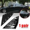 Car Rear Window Louver Cover Rear Side Vent Quarter Window Louver Shutter Cover For 2018- Honda Accord Glossy Black