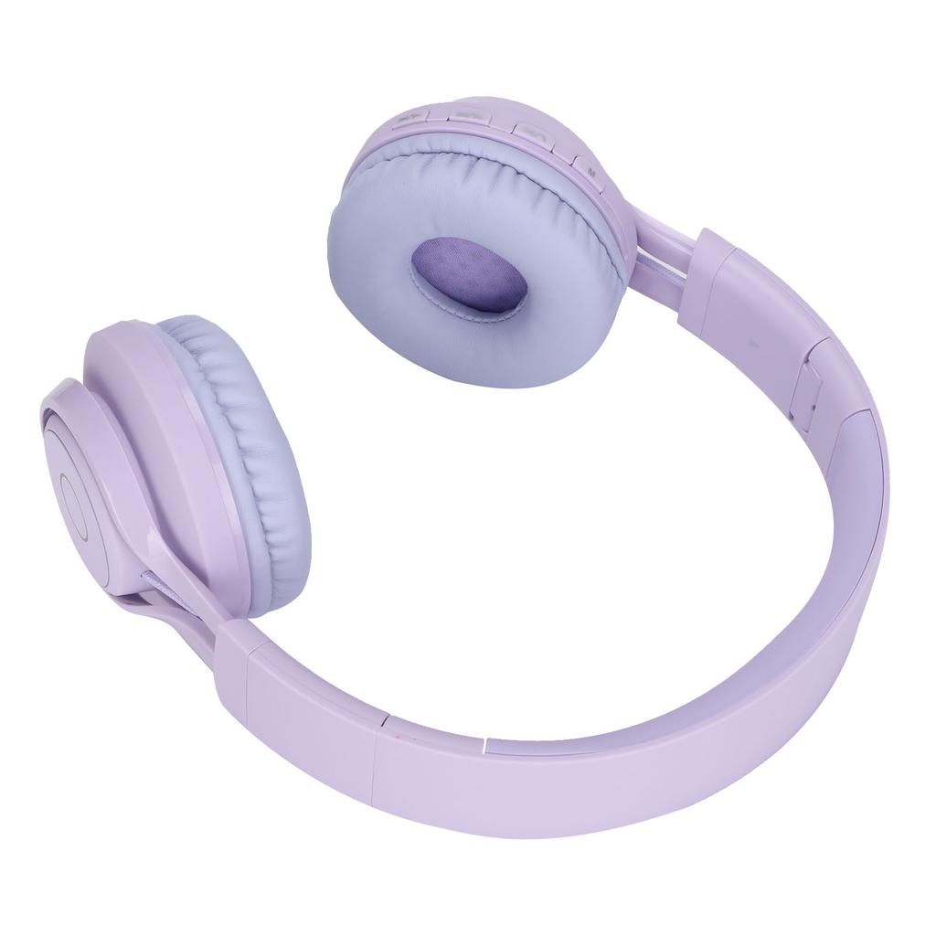 Детские Bluetooth-наушники, складные, регулируемые, RGB, цветная световая гарнитура с микрофоном для детей, учеба BT06C