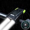 High Lumens Super Bright Bicycle Light with High Decibel Electric Horn Waterproof Rechargeable Simple Installation LED Bike Light